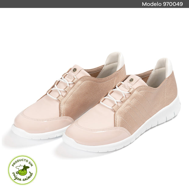 TENIS PICCADILLY CASUAL ROSA MULTI TEXTURAS