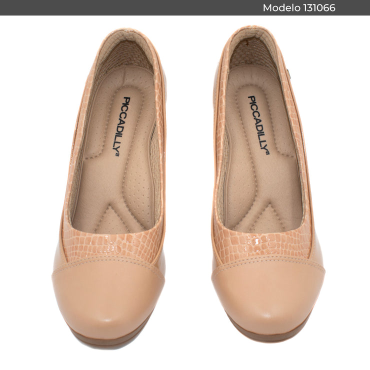 ZAPATILLA PICCADILLY MULTITEXTURAS BEIGE