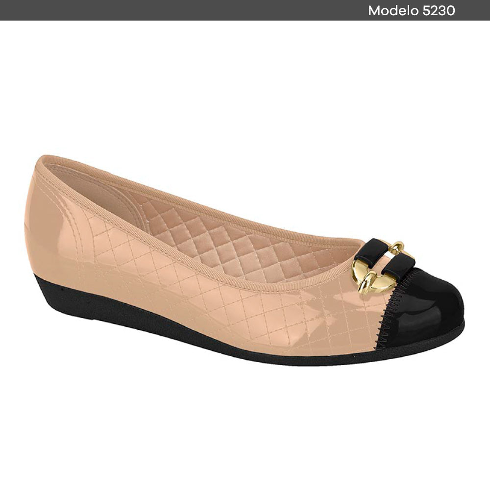 ZAPATO MOLECA BEIGE COMBINADO EN CHAROL